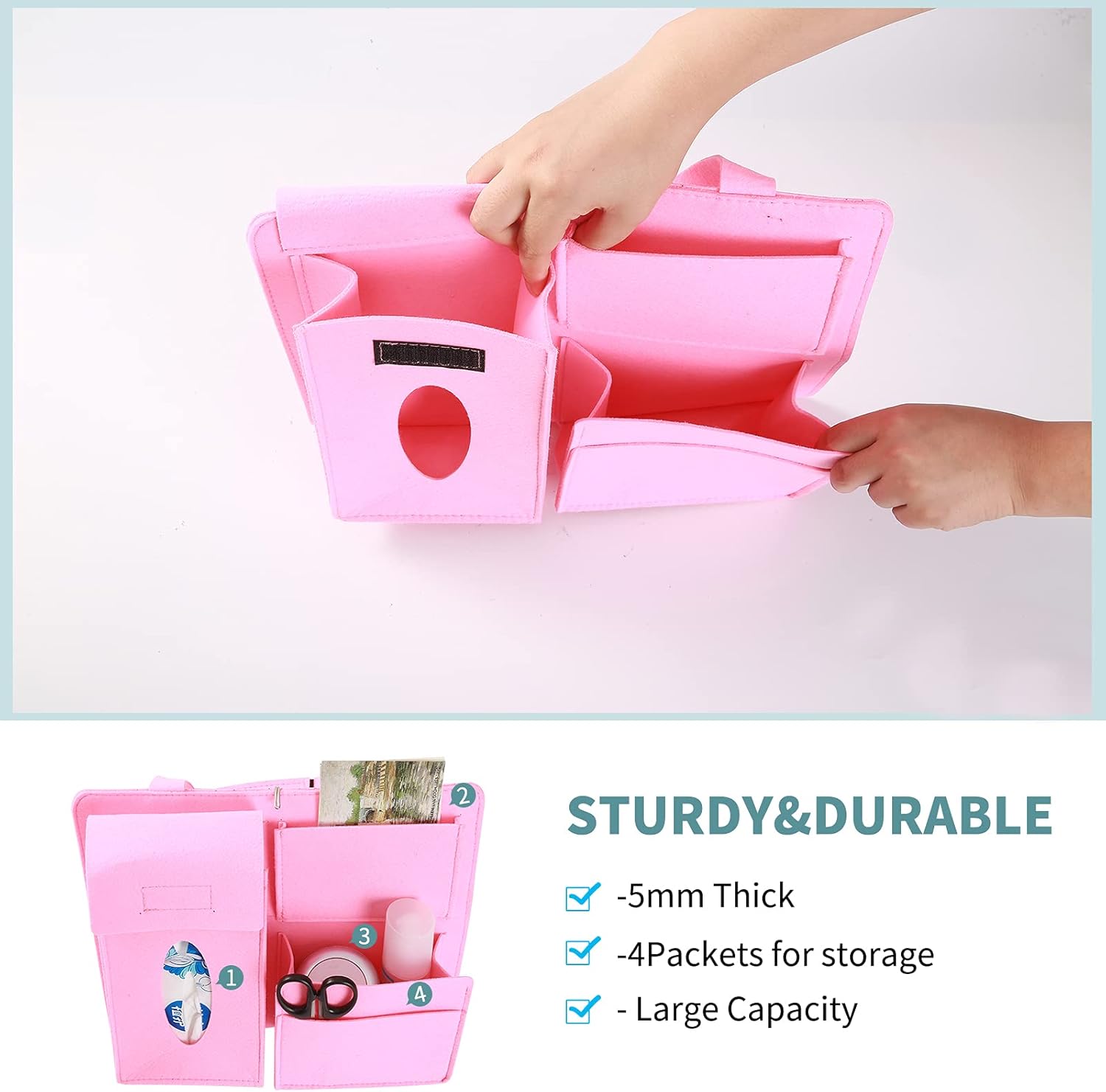Lcuicm Car Storage Bag, Felt car Rear seat Storage Bag, car Storage Bag and Wallet Holder Behind The seat, car Tissue Bag: Home & Kitchen
