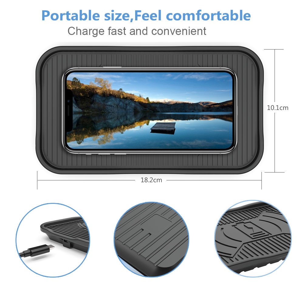 Szlinkage Silicone Wireless Charger 10W Fast Wireless Charging Pad for iPhone X, iPhone 8/8 Plus,Samsung Galaxy S9/S9Plus S8/S8 Plus,S7/S7 Edge,Note 8/Note 5 and All QI-Enabled Devices