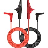 DIANN Heavy Duty Alligator Clips Test Leads Large Alligator Test Lead with Insulated Clamps for Electrical Testing, Automotive Circuits,Banana Plug Meter Leads 3.3ft / 1m