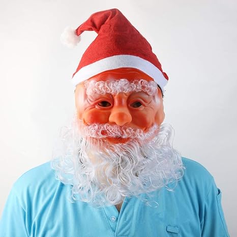 Amazoncom Kinhoo Santa Claus Mask Full Face Covered Party