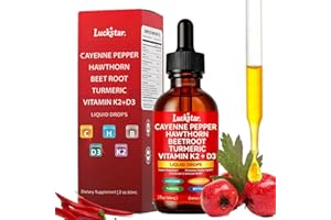 Muyfguo Cayenne Pepper Drops with Vitamin D3 K2 & Beet Root Powder | Daily Liquid Supplement for Active Lifestyle & Wellness | Metabolic & Circulatory Support, Fast-Absorbing, Vegan Formula