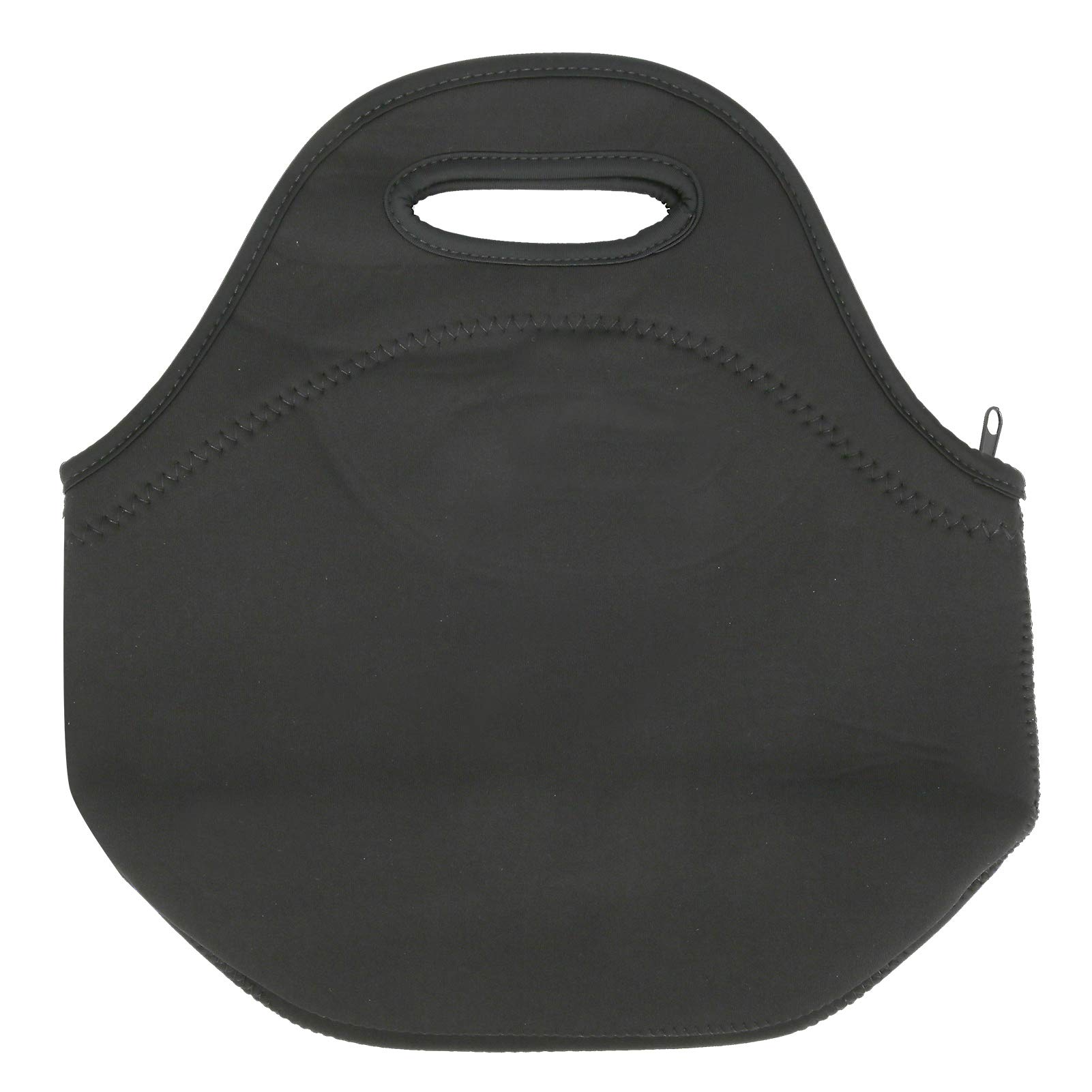 Zipper Design Large Neoprene Insulated Lunch Bag, Lunch Tote, Camping School for Picnic Men Women Adults Kids Office(Pure black)