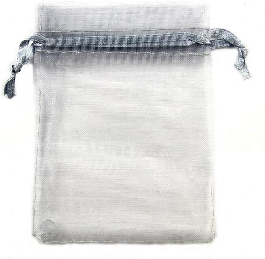 Ximkee Organza Wedding Party Favor Bags- Package of 100 (6"x9", Grey)