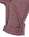 Vivilli Women's Henley V Neck Cuffed Sleeve Soft Shirred Blouse Tops