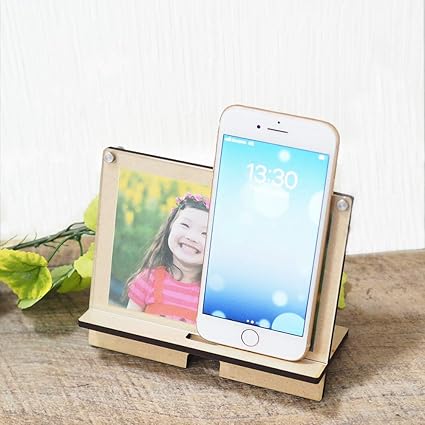 Amazon フォトフレームにもなるスマホスタンド ノースマート 写真整理 保管