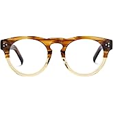 Zeelool Retro Round Glasses Frame for Women Men Eyeglasses Frame with Non-prescrition Clear Lens Malloy VFP0273