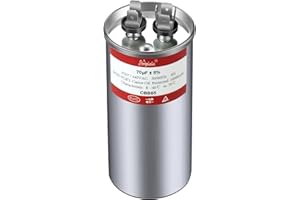 AMPTATA AC Capacitor, 70uf CBB65 Capacitor for AC/HVAC/Air Conditioner/Pool Pump/Condenser Fan Run Motor Start, 70MFD CBB65 370VAC 440VAC 450VAC 50/60Hz Carrier