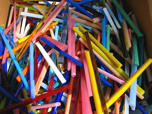 Devardi Glass Handmade Lampwork COE 104 Short Rods - 5 lbs Mixed Transparents & Opaques for Beadmaking