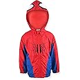 Marvel Spider-Man Boys Hooded Zip Up Windbreaker Outerwear Jacket for Toddler and Big Kid