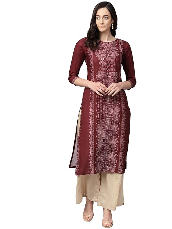 Women's Polyester Crepe a-line Kurta