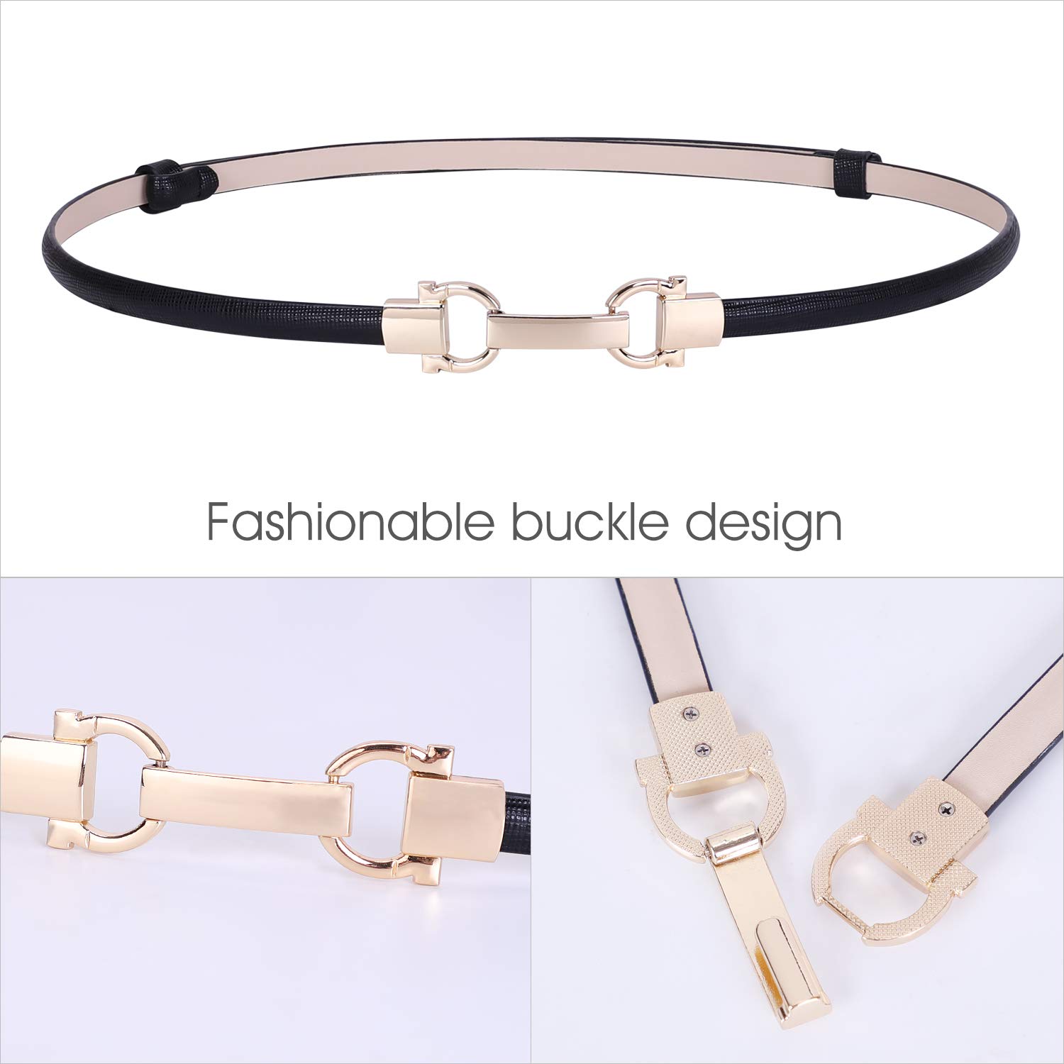 Women Skinny Belt for Dress Adjustable Ladies Girls Thin Waist Belt with 6 Colors by WHIPPY