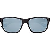 O'NEILL SeaLo 2.0 Polarized Square Sunglasses for Men, 57 mm, UVA UVB Protection, Matte Black/Silver Flash Lens