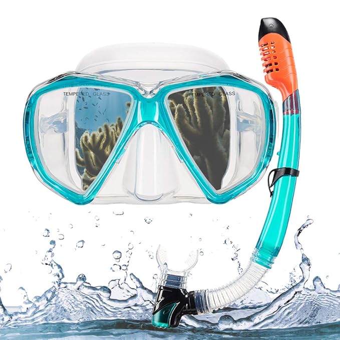 Snowledge Snorkel Mask, Scuba Diving Mask with Tempered Glasses, Impact