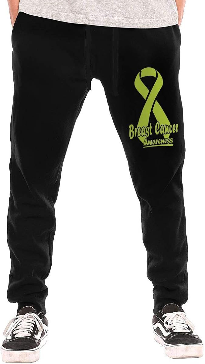 BibiQQgait Mens Jogger Sweatpants Lymphoma Awareness Flag Drawstring Fleece Pants