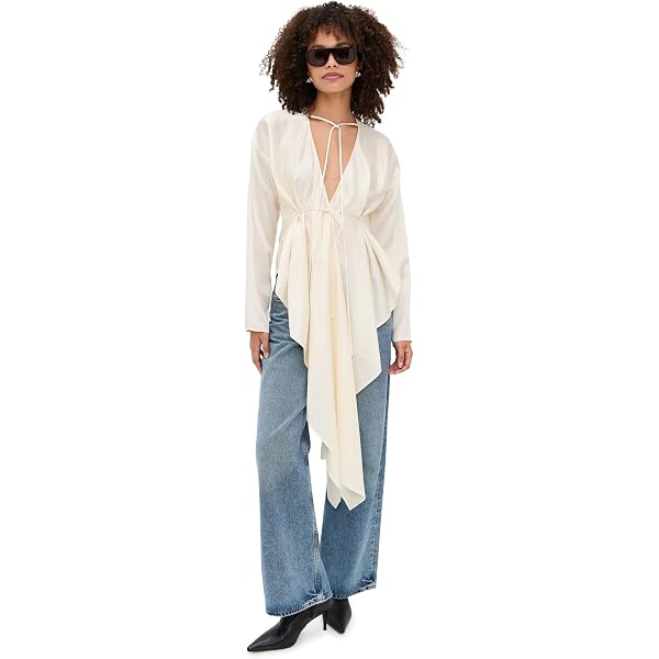 3.1 Phillip Lim Women's Draped Sleeveless French Terry Top, Lt