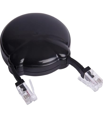 Softalk Twisstop Phone Cord Detangler - Black, Prevents Tangled Landline Telephone Cords