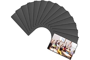 Magicfly Pack of 15 Magnetic Picture Frame with Clear Pocket, 4 x 6 Inches Refrigerator Photo Holder for Fridge Office Cabinet Locker, Black