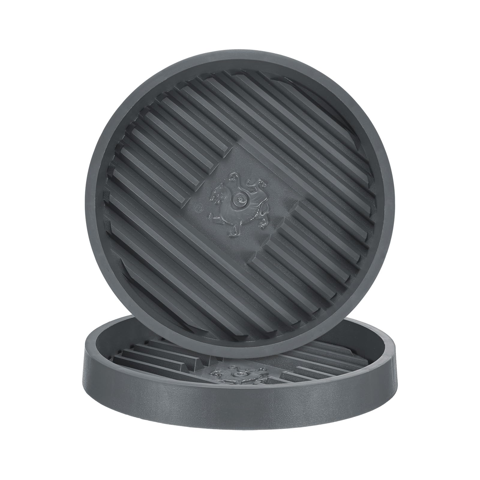 M METERXITY 2-Pack Plant Saucer, 9.4 Inch 24cm Flower Pot Saucers, Thicker Anti-Rot Root Plastic Plant Saucer for Indoor/Outdoor Potted Plant/Plant Water Catcher Tray [Cement Ash]