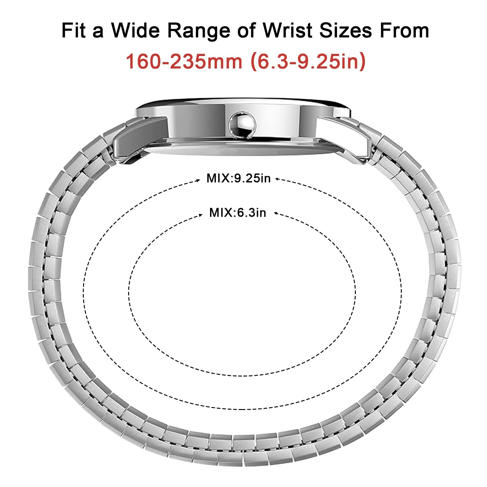 LN LENQIN Mens Watches Stainless Steel Analog Quartz Watch for Men Easy Reader 38 mm Fashion Business Waterproof Men's Wrist Watches with Date and Expansion Band