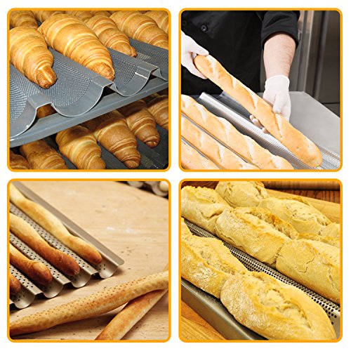 Perforated Baguette Pan, Homono NonStick Perforated French Bread Pan
