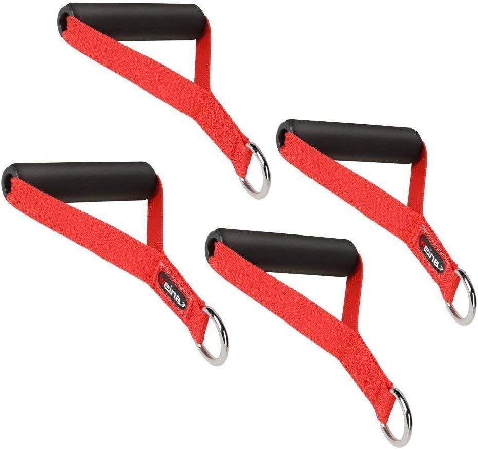 Exerecise Resistance Band Handle Grips Replacement Fitness Strap Handle Soft Foam Grip with Solid ABS Cores,strong nylon webbing
