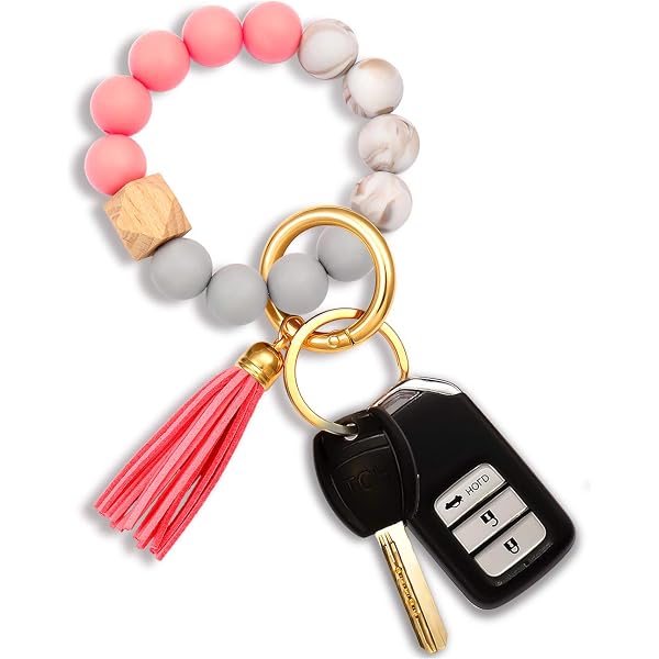 LAEKOU Initial Bag Charm Keychain - Letter Keychain With Heart Clasp For Women's Purse & Backpack - View #5