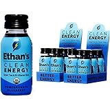 Ethan’s Organic Energy Drink, Pomegranate Blueberry Flavor, Vegan, Gluten Free, Green Tea Extract, Guayusa, Caffeine Boost, B