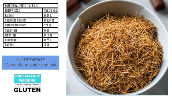 KATAIFI SHREDDED FILLO PHYLLO DOUGH, BAKED KATAIFI PASTRY, INGREDIENT OF DUBAI CHOCOLATE PISTACHIO BARS, KNAFEH, KADAYIF FOR PASTRIES, MILKY DESSERTS (3.5 OZ)