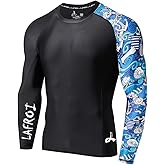 LAFROI Men's Long Sleeve UPF 50+ Baselayer Skins Performance Fit Compression Rash Guard-CLYYB
