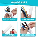 Aleex-A Self-Wrap Cable Management Sleeve 3.05m, 13-20mm Diameter, 20x Mount view 3