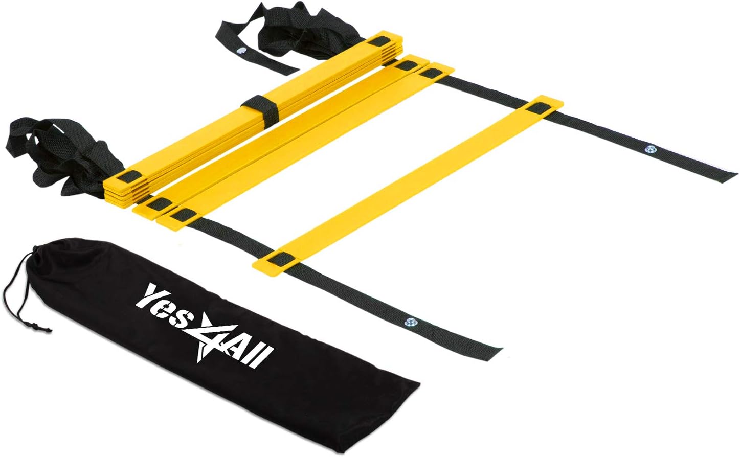 Yes4All Agility Ladder – Speed Agility Training Ladder with Carry Bag - 8 Rung (Yellow) - SGQV : Speed And Agility Training Ladders : Sports & Outdoors