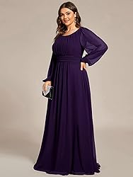 Ever-Pretty Women's Round Neck Long Lantern Sleeves