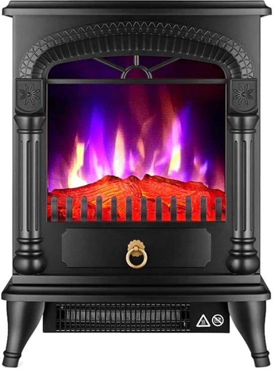 DSHUJC Elektrisches Feuer mit Umrandung Alte elektrische Kaminheizung