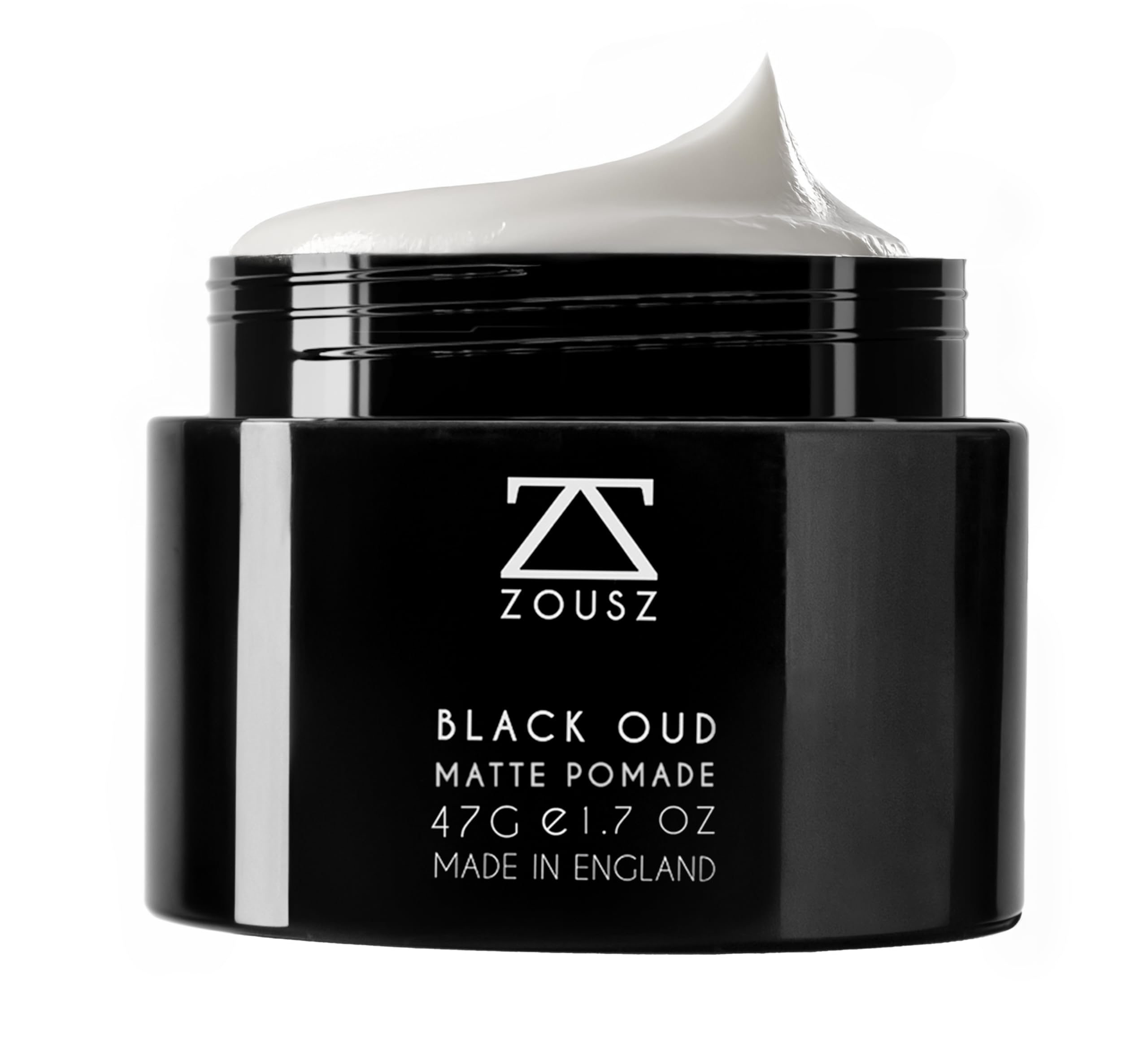 ZOUSZ Black Oud Matte Pomade for Men – Premium Hair Wax – Matte Hair Clay – Men's Hair Styling Gift for Him 47g