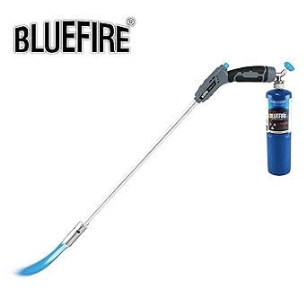 Amazon Com Bluefire 32 Weed Torch Propane Weeds Burner With Trigger Start On Top 1 Hand Operation Garden Weeds Control Ice Melting Outdoor Cooking Grill Campfire Charcoal Starter Mapp Map Pro Gas Compatible Industrial Scientific