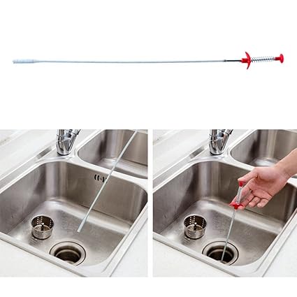 2Pcs Drain Snake Hair Clog Remover for Kitchen Sink ...