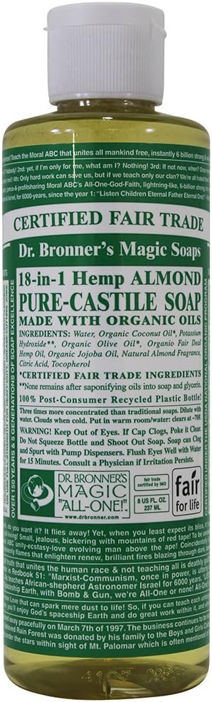 Dr. Bronner's Organic Almond Castile Soap 8 oz Liquid - 2 Pack