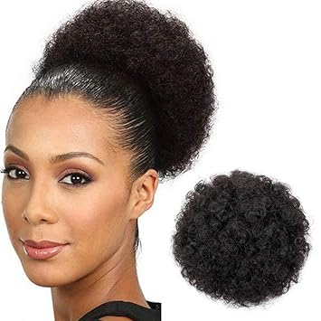 Amazon Com Short Kinky Curly Drawstring Short Ponytail Kanekalon