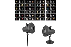 GENERIC Ramadan LED Projector Lamp Rotating Sing Light Spotlight Indoor Outdoor Muslim Eid Elfitr Decor Wall Ceiling Projector Lamp Night Lights with 12 Slides for Ramdan Islamic Eid Celebration