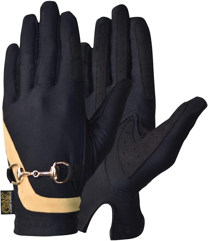 AK Horse Riding Gloves Equestrian Ladies Gloves with Bit Chain Running