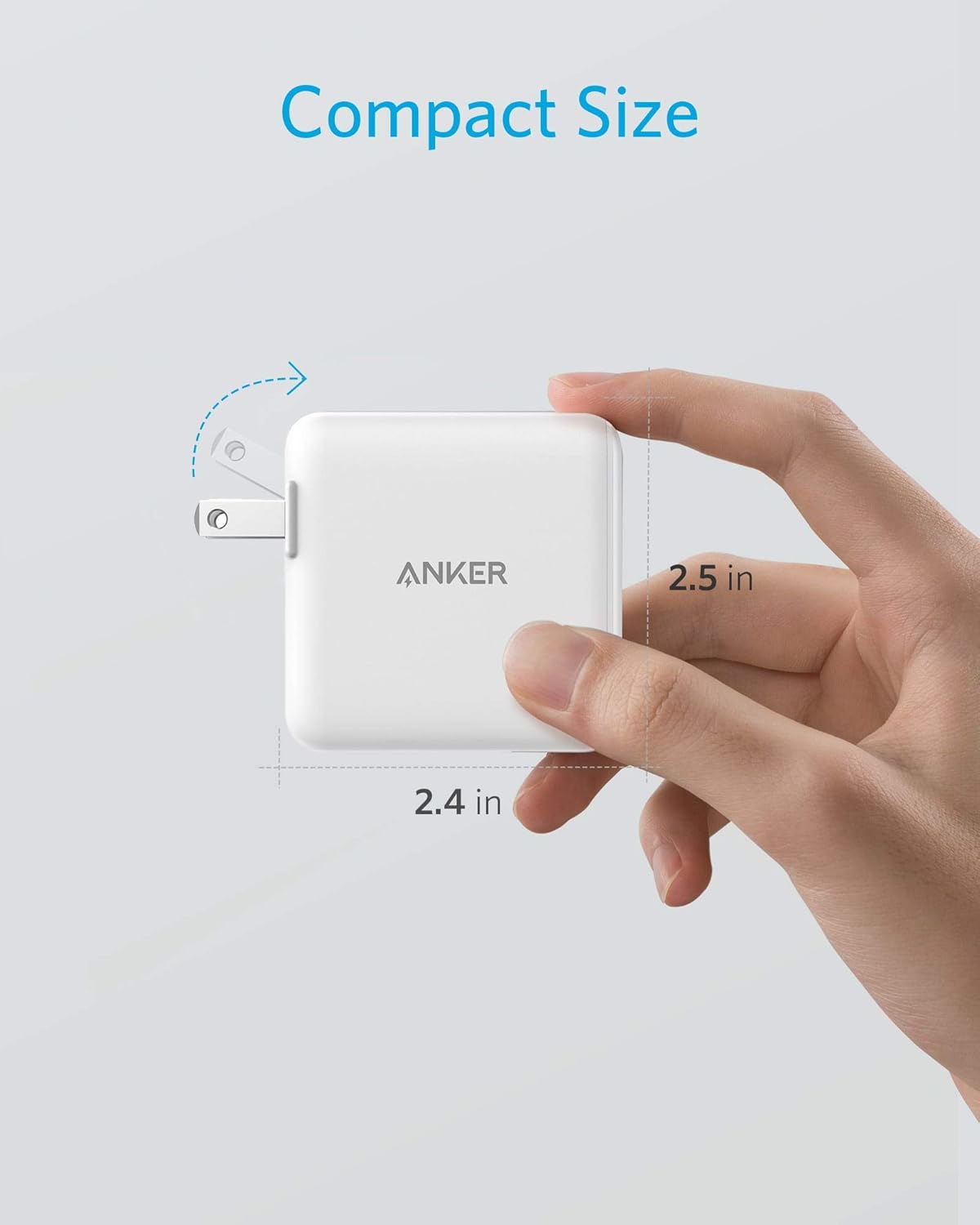 USB C Charger, Anker 32W 2 Port Charger with 20W USB C Power Adapter, PowerPort PD 2 with Foldable Plug for iPad Pro, iPhone 12/12 Pro / 12 Mini / 11/ XS/Max/XR/X, Pixel, Galaxy, and More