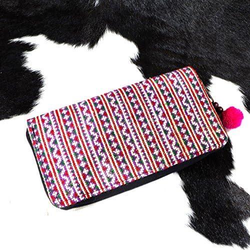 Purple White Cotton Purse Wallet Hippy Tribe Gypsy Size : H 15" x W 15"