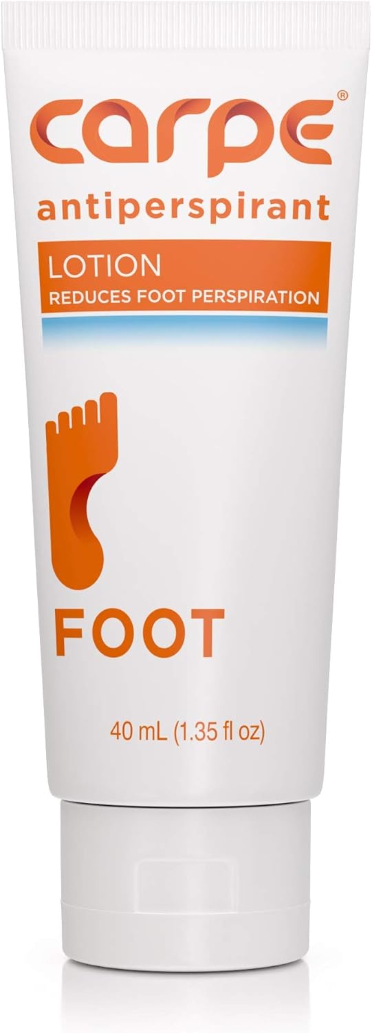 Carpe Antiperspirant Foot Lotion, A Dermatologist-Recommended Solution to Stop Sweaty, Smelly feet, Helps Prevent blisters, Great for hyperhidrosis: Health & Personal Care