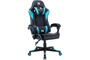 HLDIRECT Gaming Chair, Video Game Chair, Gamer Computer Chair, Ergonomic Gaming Chairs for Adults with Headrest and Lumbar Support, Swivel PU Leather Office Chair