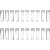 (20) Round Clear Plastic (Penny Cent) Size Coin Storage Tube Holders Screw on Lid (Transparent-20pcs)