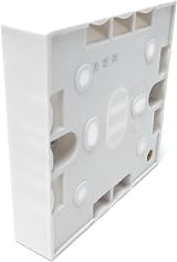 Drut 1 Gang Surface Mount Back Box Pattress Box 16mm x 85mm x 85mm White 1pc view 2