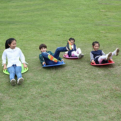 Sizet Snow Sled Grass Slippery Saucer Flexible Snow Disc Saucer Sled with Double Handles for Sand, Grass and Snow Downhill