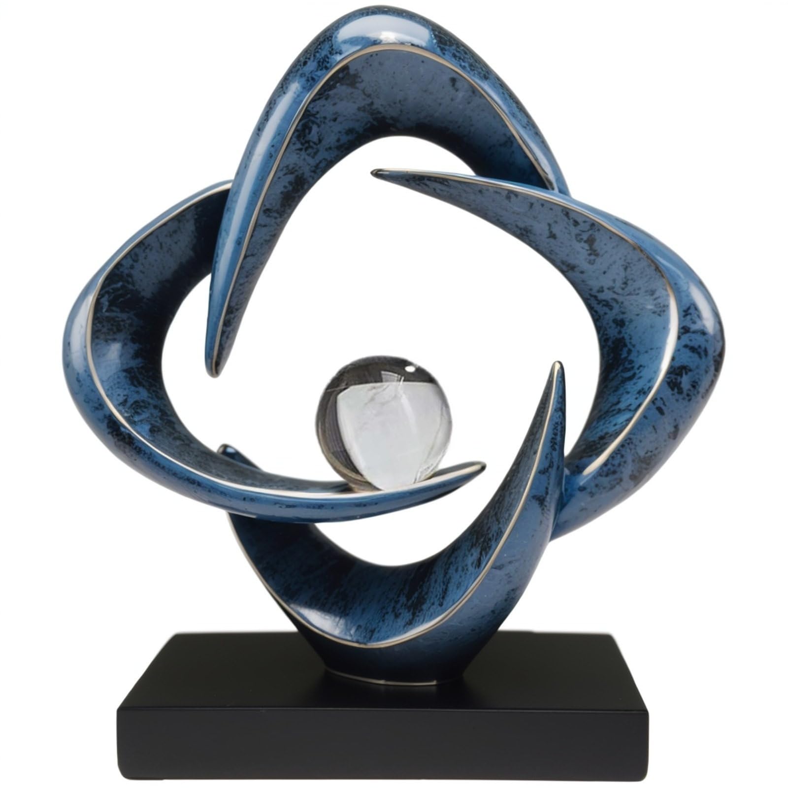Photo 1 of *Minor Damage - See clerk notes*
LuckySunDecorQZ Abstract Sculpture Art Home Decor Accents Modern Decorative Objects for Living Room Shelf Coffee Table TV Stand Cabinet Office Decor Accents (Blue)