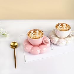 Koythin Ceramic Coffee Mug with Saucer