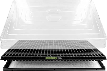 GREEN24 Hydroponik 576 Zimmergewächshaus XL mit automatischer Bewässerung Anzucht-Haus Profi Zimmer Gewächshaus